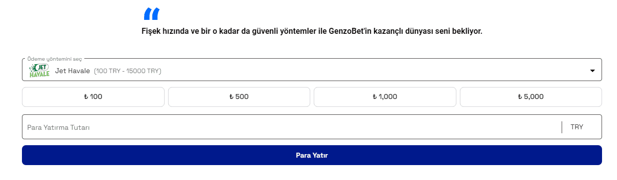 genzobet para yatırma yöntemleri